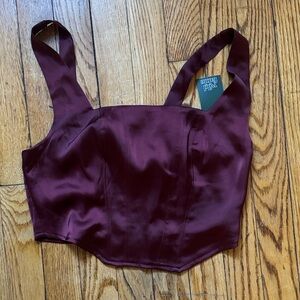 Satin Burgundy Corset